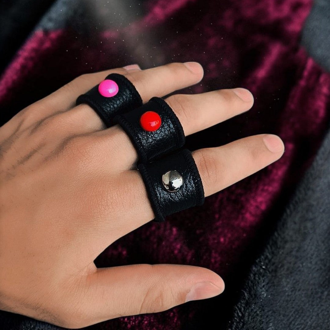 LEATHER KNUCKLE RING (UNISEX)
